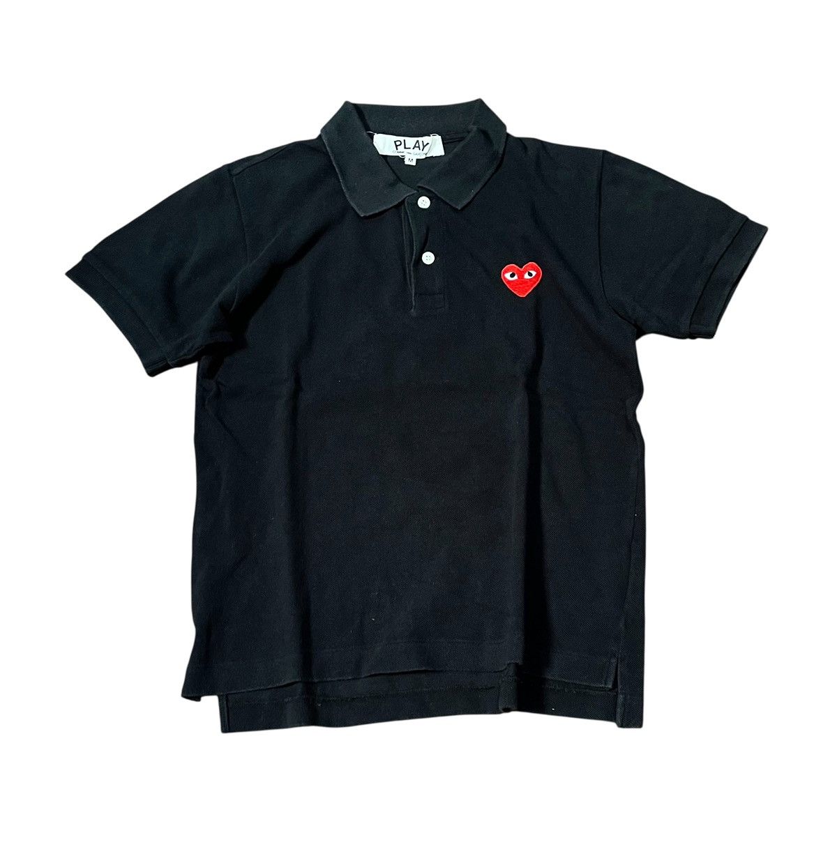 Cdg play AD2007 black polo shirt