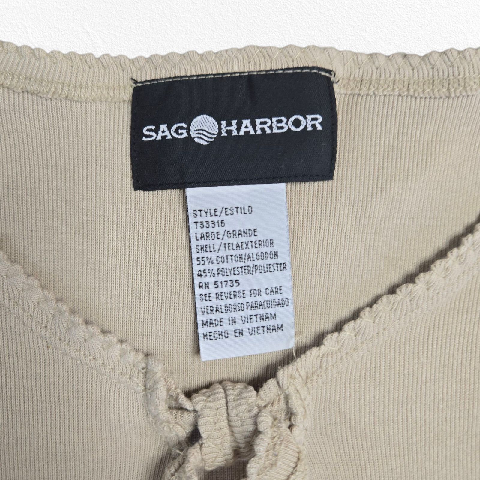 Other Y2K Sag Harbor Beige 3/4 Sleeve Knit Top Size Large Size L / US 10 / IT 46 - 4 Thumbnail