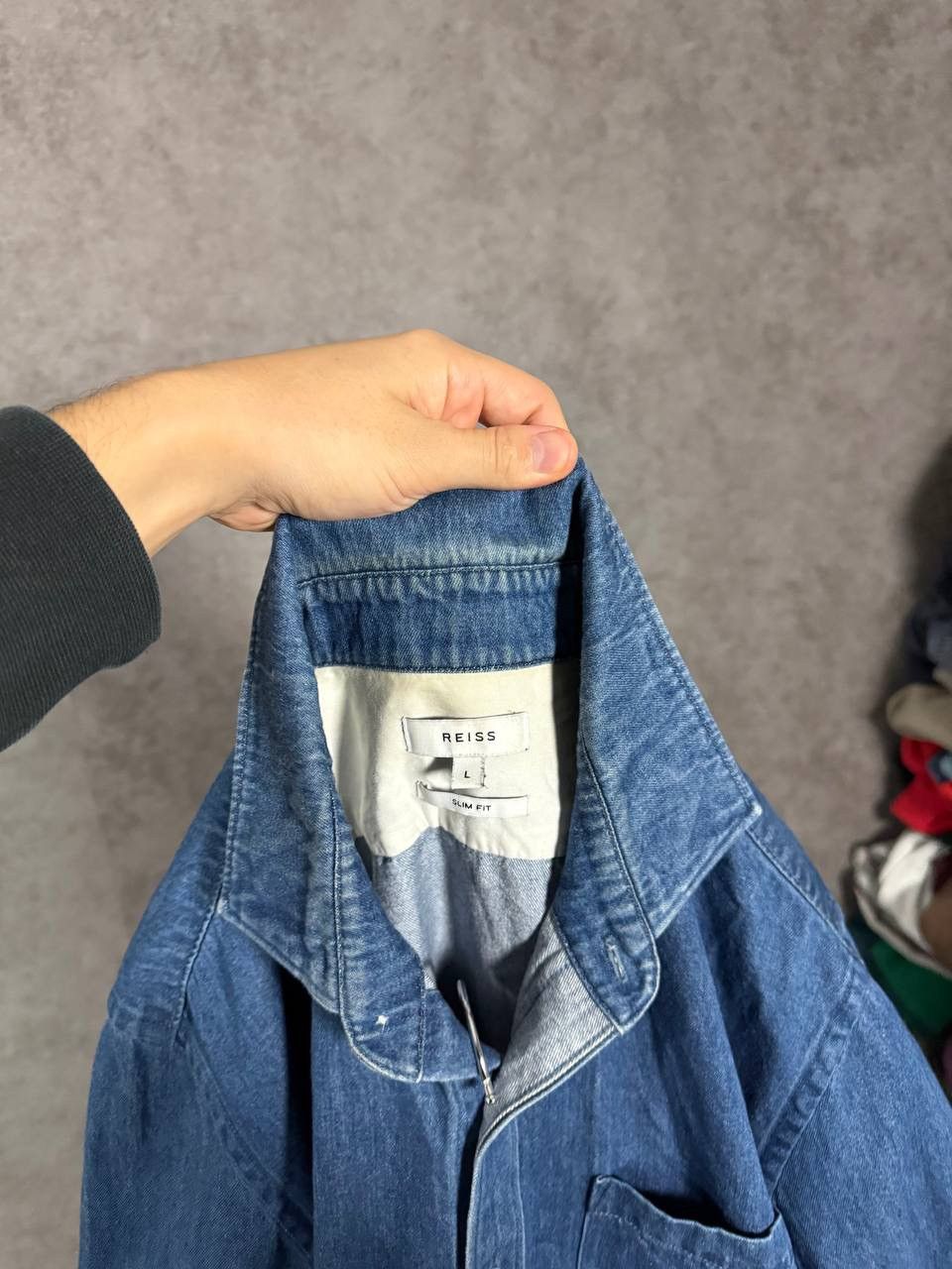 Reiss Reiss designer denim shirt Size US L / EU 52-54 / 3 - 6 Thumbnail