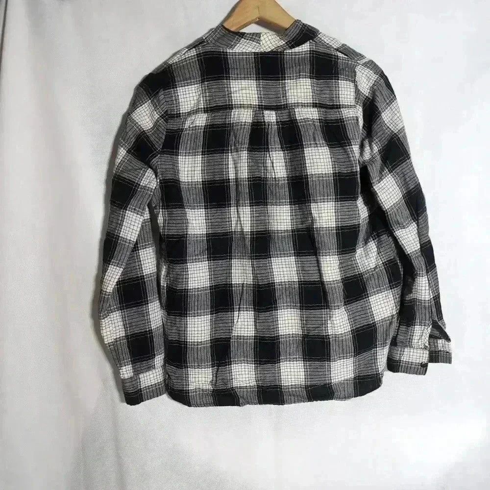 Designer Dina Be Black and white plaid shirt wrap around style sz M Size M / US 6-8 / IT 42-44 - 3 Thumbnail