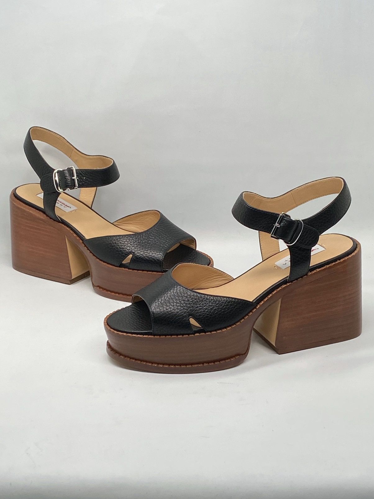 Gabriela Hearst Gabriela Hearst Zuri 90MM Leather Platform Sandals size 38.5 Size US 8.5 / IT 38.5 - 6 Thumbnail