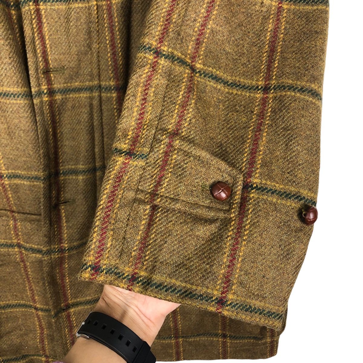 DAKS 🔥Vintage Wool Jacket Daks Fly Herringbone Tartan Design Size US M / EU 48-50 / 2 - 15 Thumbnail