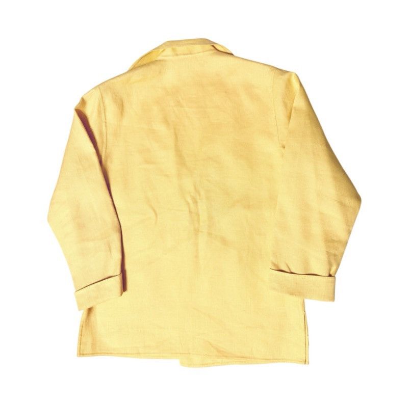 Ellen Tracy Linda Allard Ellen Tracy Yellow Linen Jacket Sz 4P Tailored Size S / US 4 / IT 40 - 2 Thumbnail