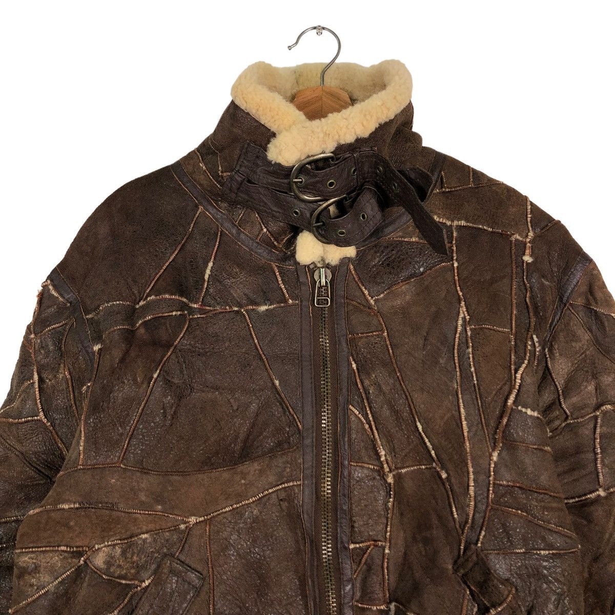 Japanese Brand 🔥VINTAGE SHEARLING B3 JACKET PATCH WORK HAI SPORTING GEAR Size US M / EU 48-50 / 2 - 6 Thumbnail