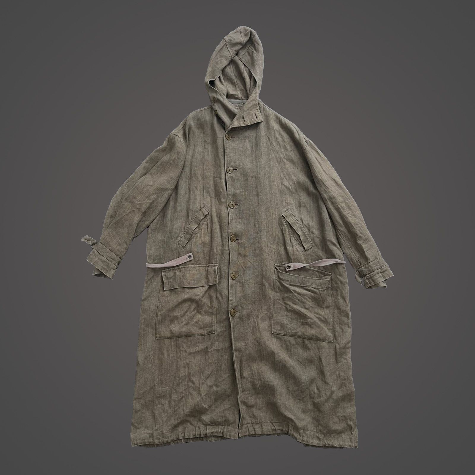 Y's × Yohji Yamamoto ⚡RARE⚡ Yohji Yamamoto Y’s for Men 80s linen coat Size US XL / EU 56 / 4 - 1 Thumbnail