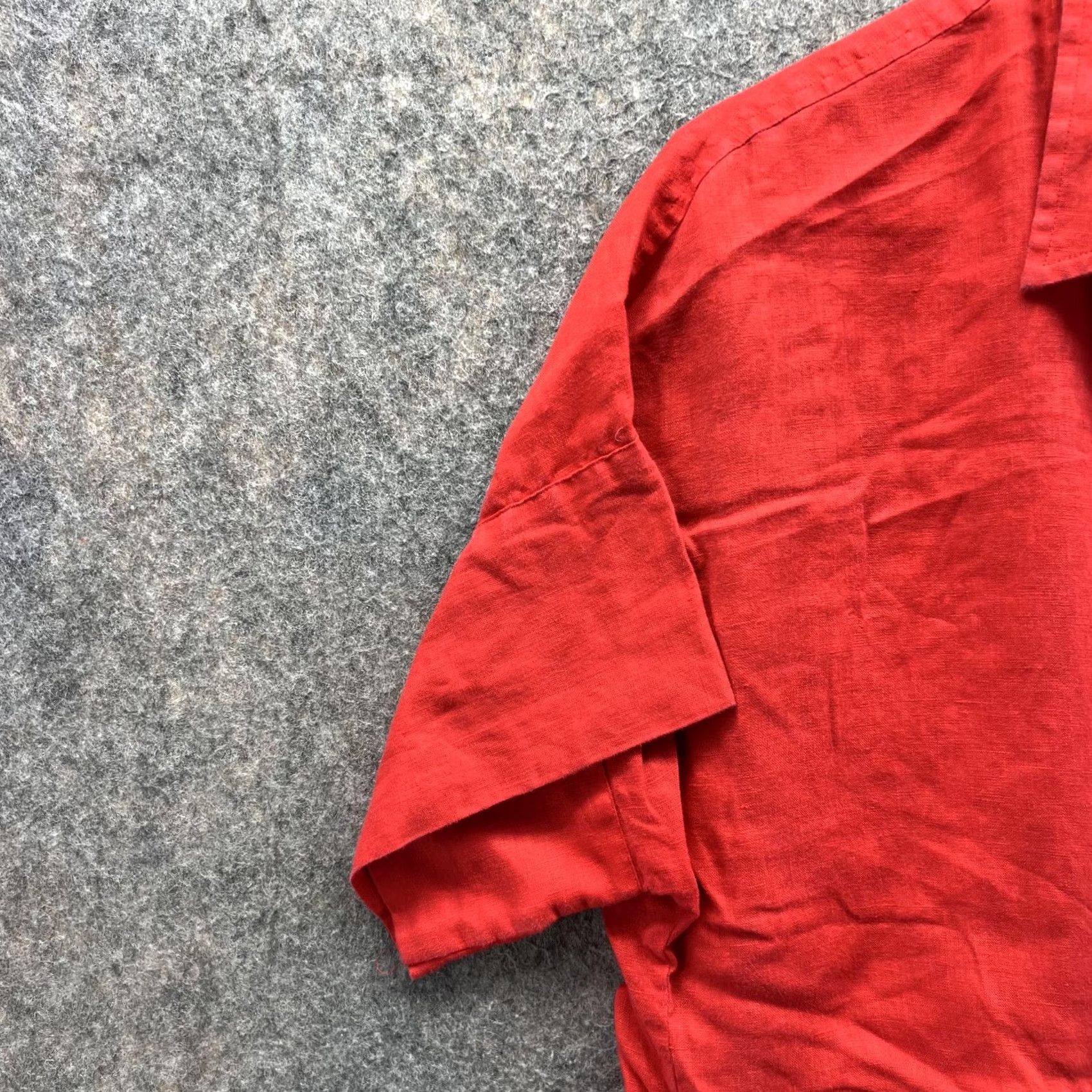 Ralph Lauren Lauren Ralph Lauren Shirt Women Large Linen Red Casual Button Down Black Label Size L / US 10 / IT 46 - 3 Thumbnail