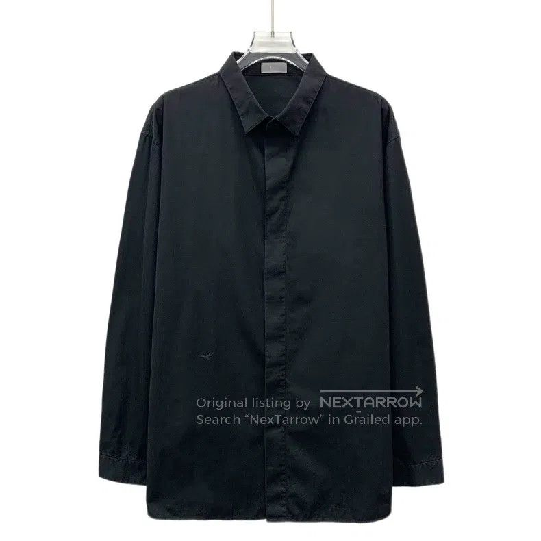 Dior Dior Black bee embroidered cotton lapel long-sleeved shirt Size US S / EU 44-46 / 1 - 1 Thumbnail