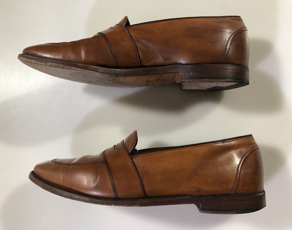Allen Edmonds AE 🇺🇸 Tobacco Brown Leather Raised Seam Penny Loafer 12 D Size US 12 / EU 45 - 5 Thumbnail