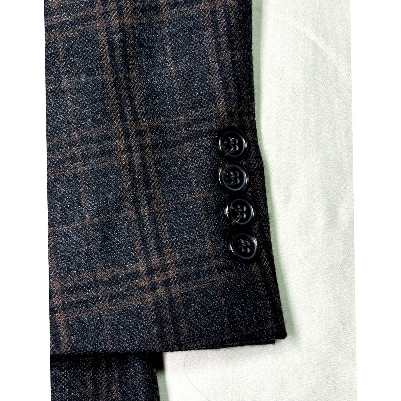 Ralph Lauren Lauren Ralph Coat Mens 46L Gray Men Plaid Wool Blend Blazer Sport Size 46R - 3 Thumbnail