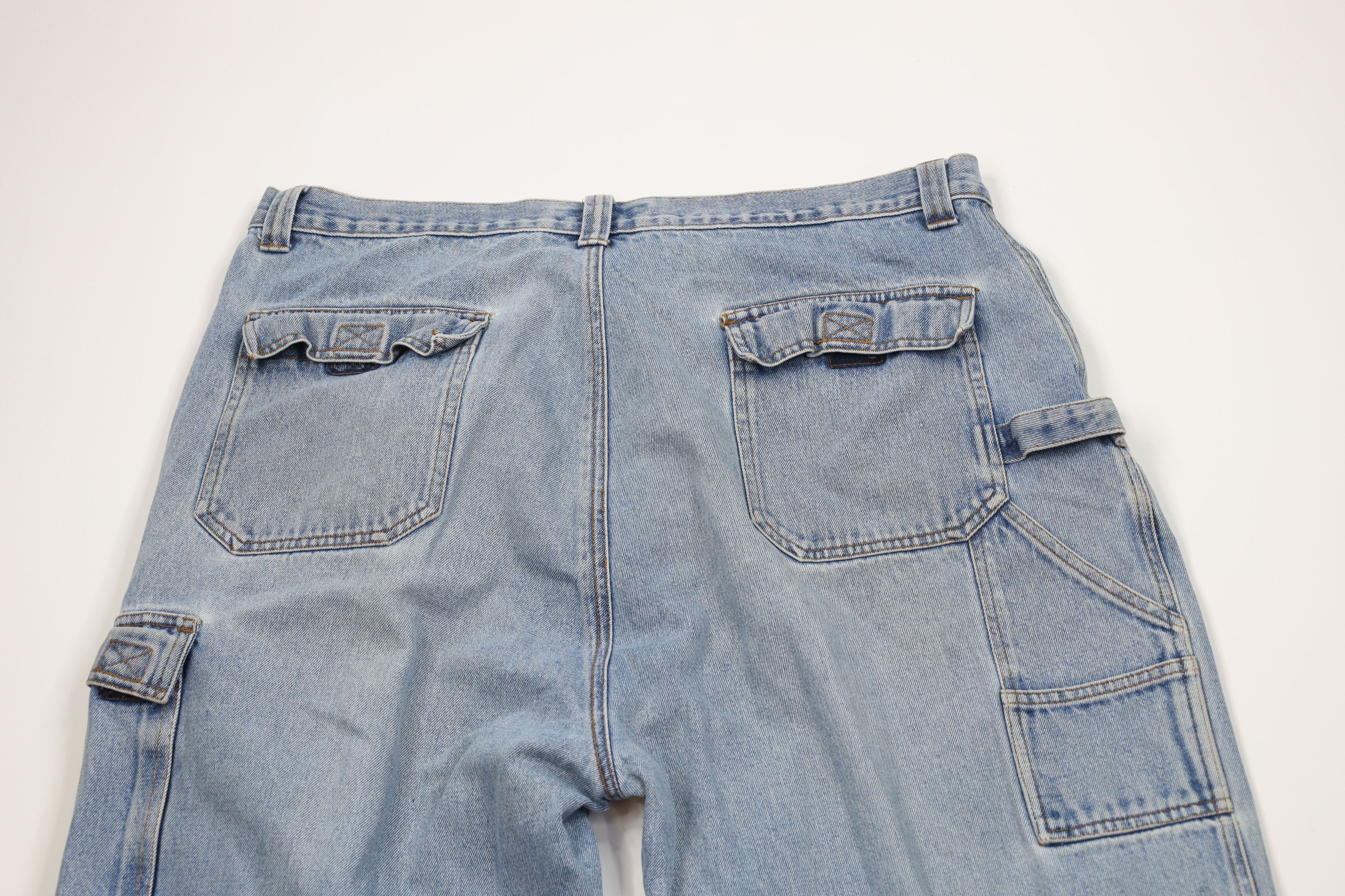 Vintage Vintage 90s Y2K Streetwear Baggy Wide Leg Cargo Jeans Blue Size US 38 / EU 54 - 12 Thumbnail
