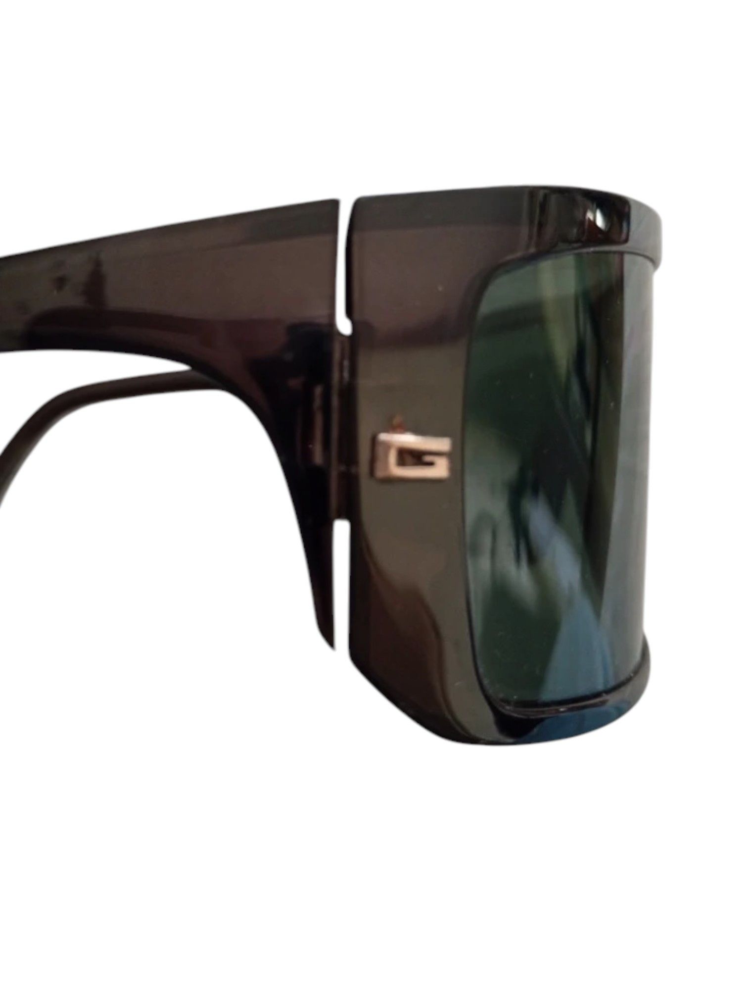 Gucci Gucci GG1496/S MG8 Black Shield Sunglasses, Early 2000s Size ONE SIZE - 6 Thumbnail