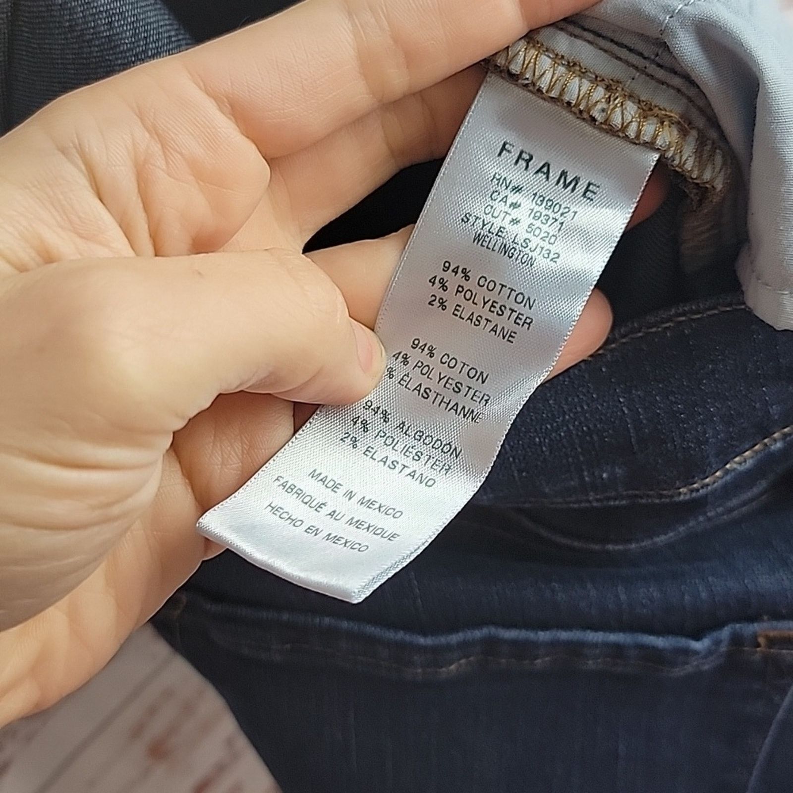 Frame FRAME Le Skinny de Jeanne Dark Wash Mid Rise Jeans 30 Size 30" / US 8 / IT 44 - 11 Thumbnail
