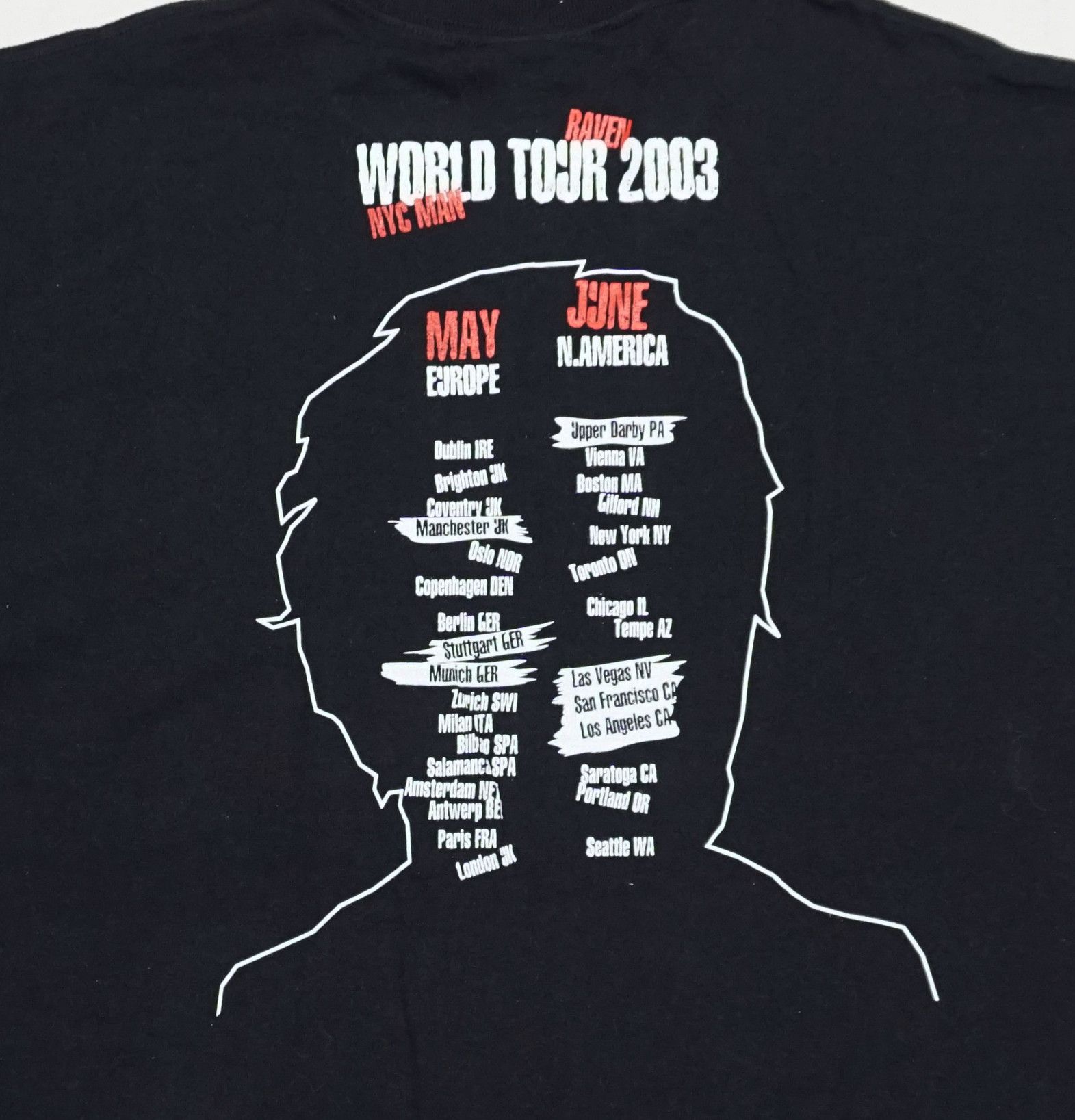 Band Tees × Vintage 2003 Lou Reed Tour T-shirt Size US L / EU 52-54 / 3 - 5 Thumbnail
