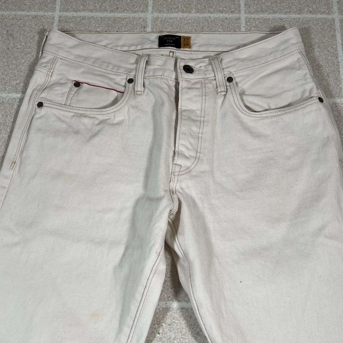 J.Crew J Crew 770 Jeans 30X29 White Selvedge Denim Button Fly Size US 30 / EU 46 - 2 Thumbnail