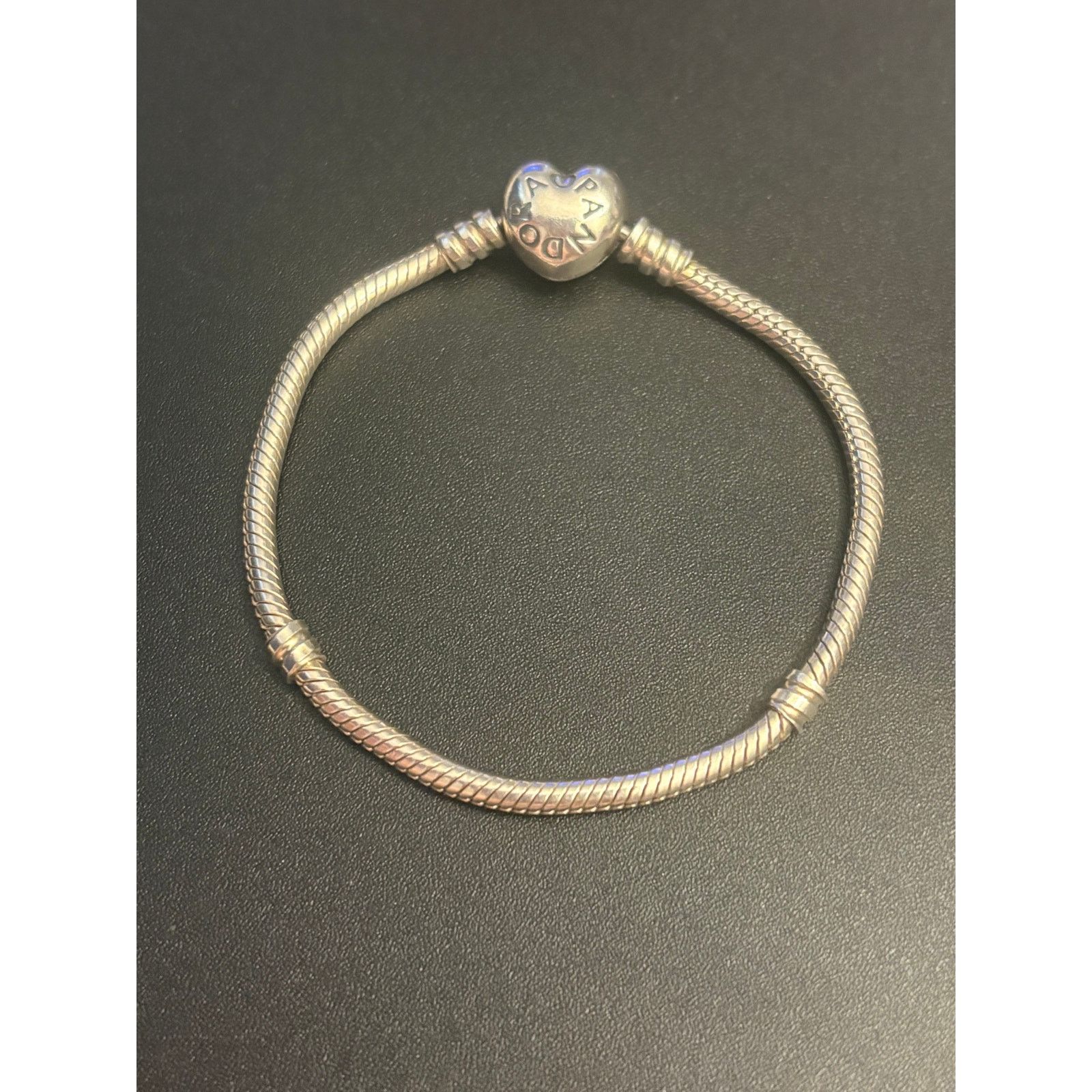 Pandora Sterling Silver Heart Clasp Bracelet S925 ALE