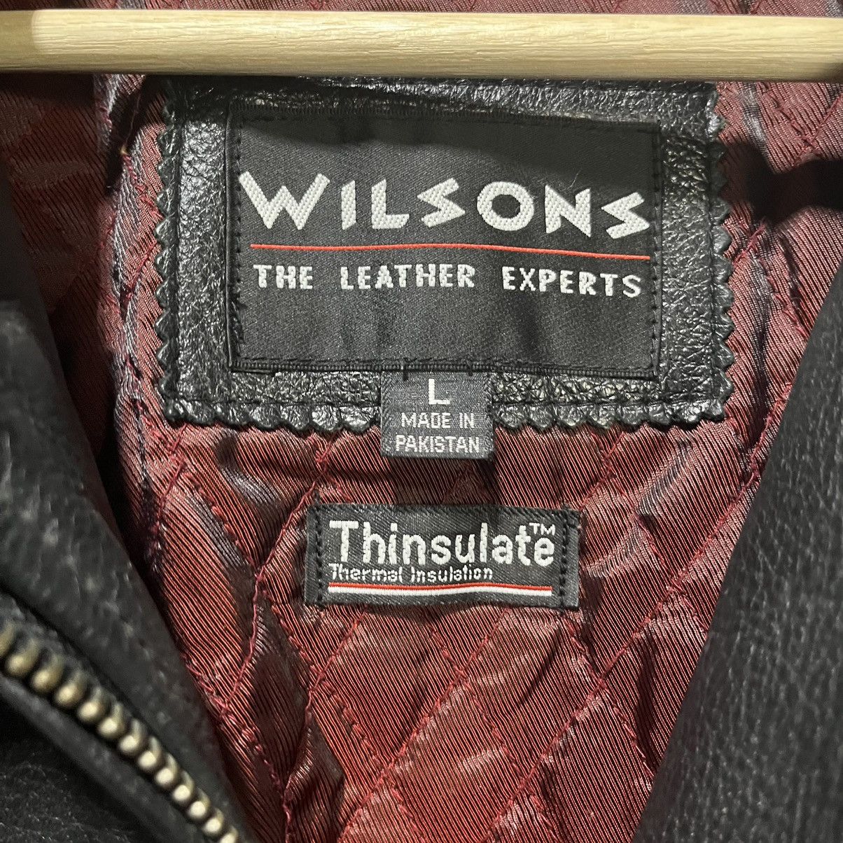 Wilsons Leather VINTAGE 90s WILSON LEATHER JACKET FULL ZIP BLACK SIZE LARGE Size US L / EU 52-54 / 3 - 7 Thumbnail