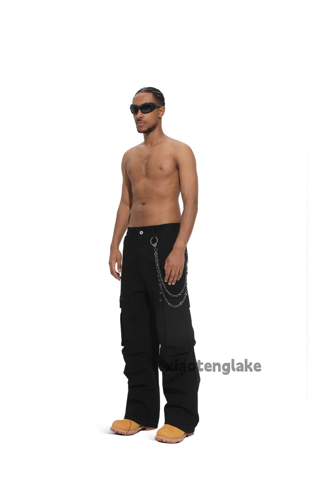 Vintage xz vintage loose baggy hiphop cargo flared pleated pants Size US 31 - 3 Thumbnail