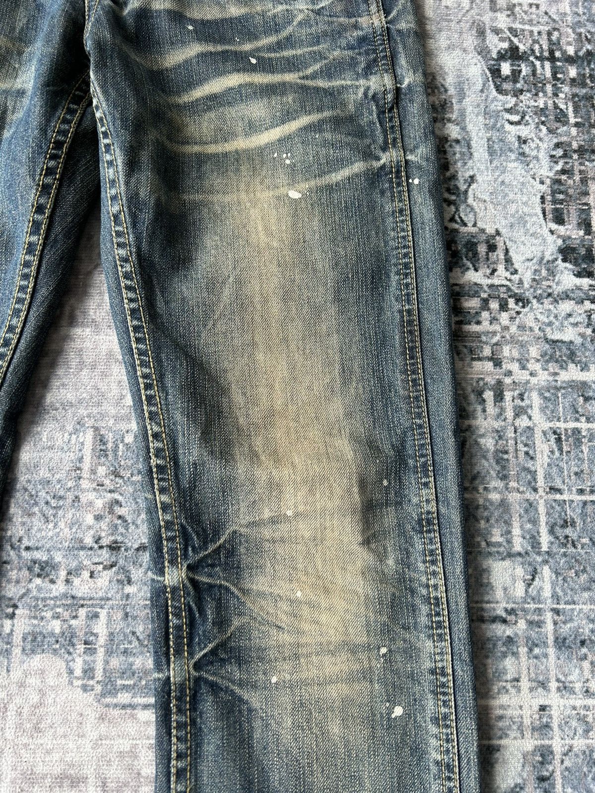 If Six Was Nine Y2k Painted Semantic Style Jeans Size US 32 / EU 48 - 7 Thumbnail