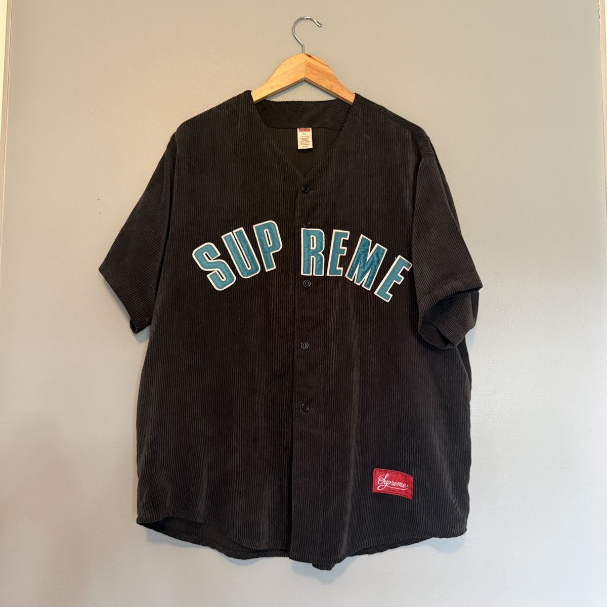 Supreme Supreme Ultrasuede Mesh Baseball Jersey | Grailed