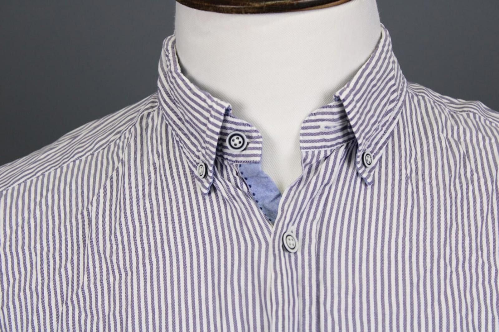 Designer Hackett London Slim Fit Blue Button Down Shirt Size L Size US L / EU 52-54 / 3 - 6 Thumbnail