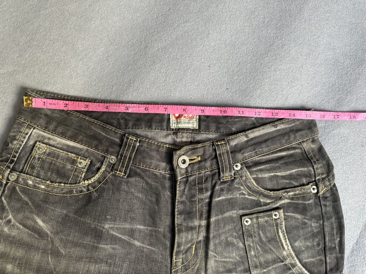 Japanese Brand FLARE Slim Ozz Pinball Distressed Denim Size US 30 / EU 46 - 3 Thumbnail