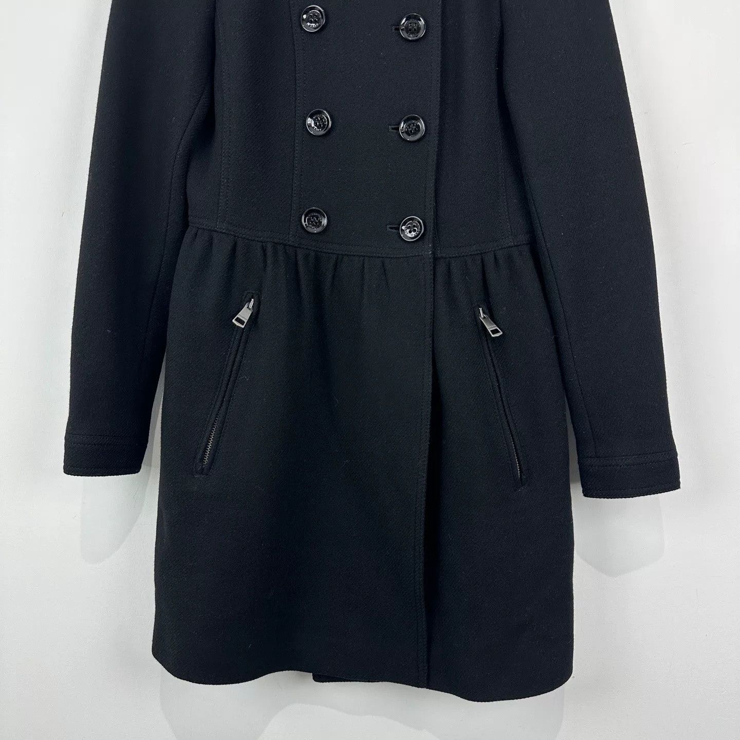 Burberry Burberry Wool Coat Size US XXS / EU 40 - 4 Thumbnail