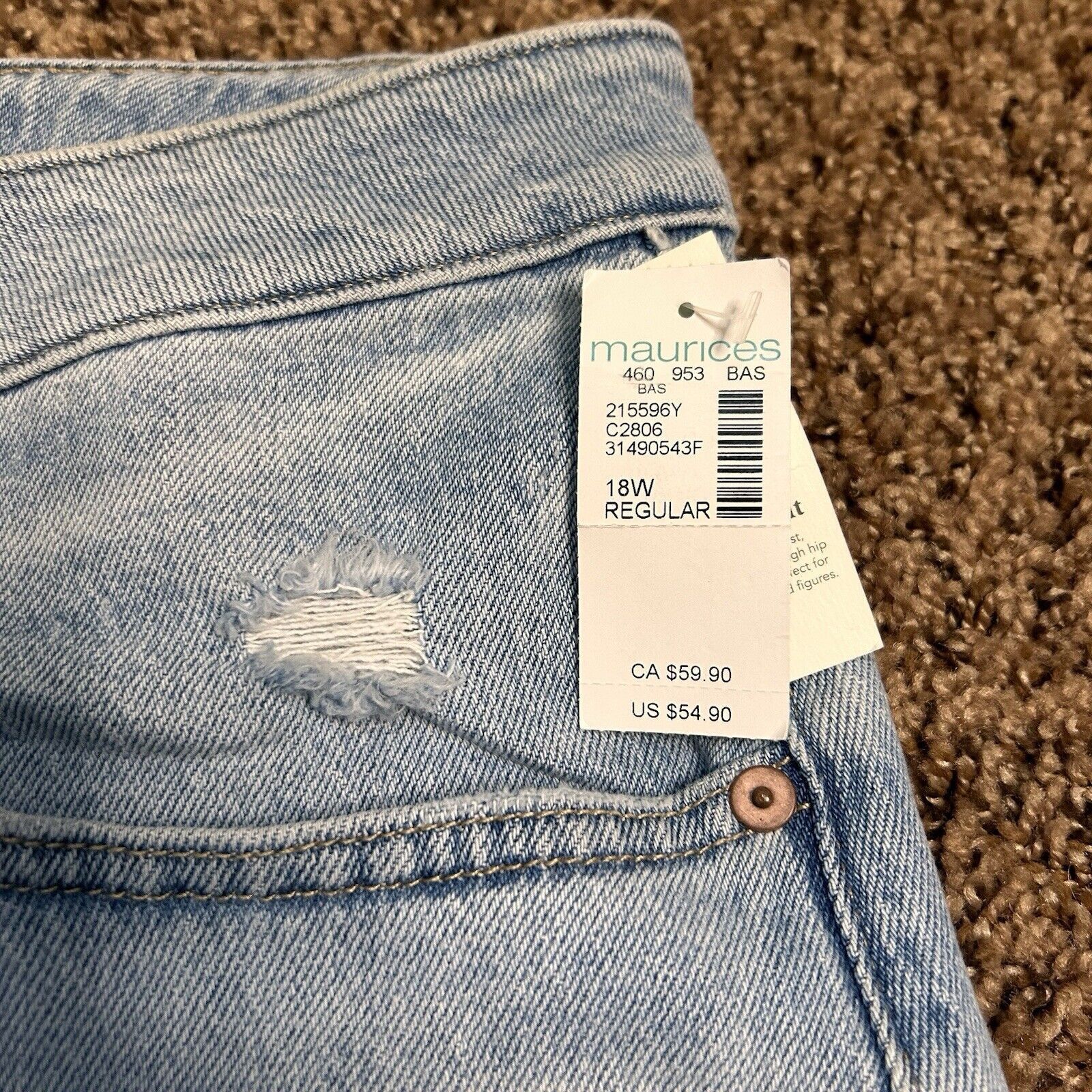 Other Goldie Blues Cheeky Slim Boot Jeans Women's 18W Blue Stretch Size 40" / US 18 - 4 Thumbnail
