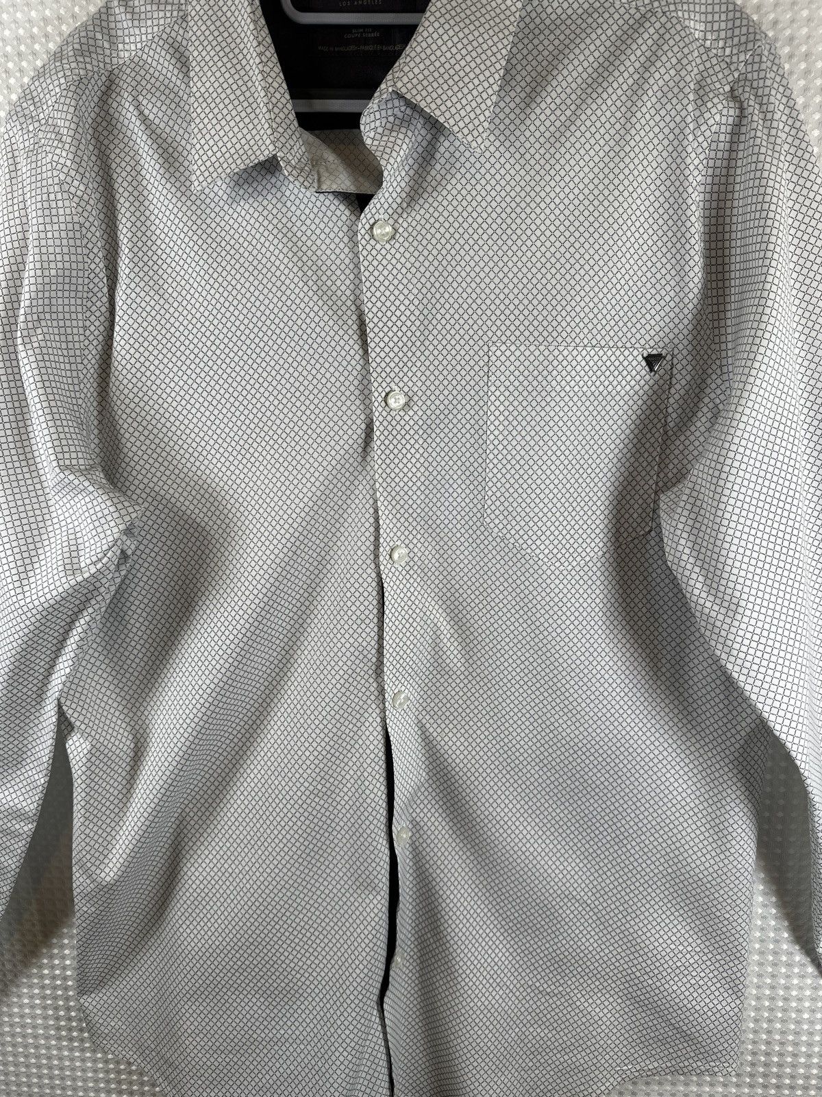 Guess Guess Los Angeles Slim Fit Geometric Print Shirt Size US XL / EU 56 / 4 - 2 Thumbnail