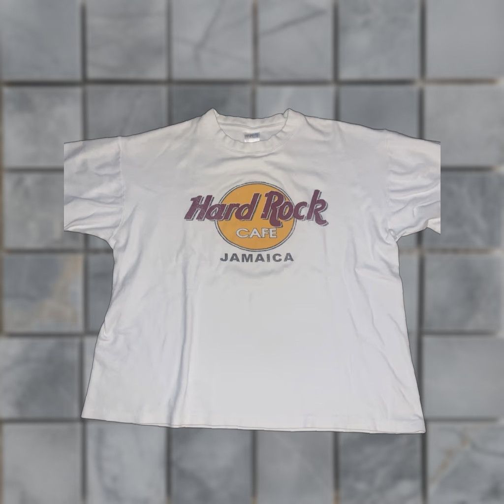 Hard Rock Cafe VINTAGE Hard Rock Cafe Jamaica T-Shirt White XL Men Adult XL White T-Shirt 90s Concert Jamaica Mens Size US XL / EU 56 / 4 - 1 Thumbnail