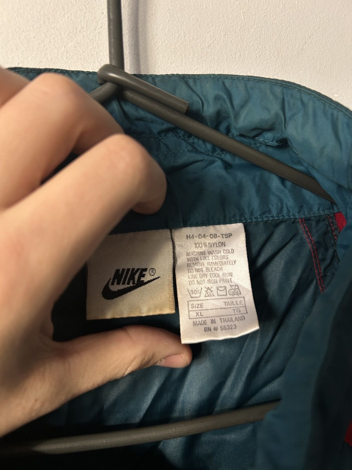 Nike × Vintage Vintage 90s Nike windbreaker Size US XL / EU 56 / 4 - 4 Thumbnail