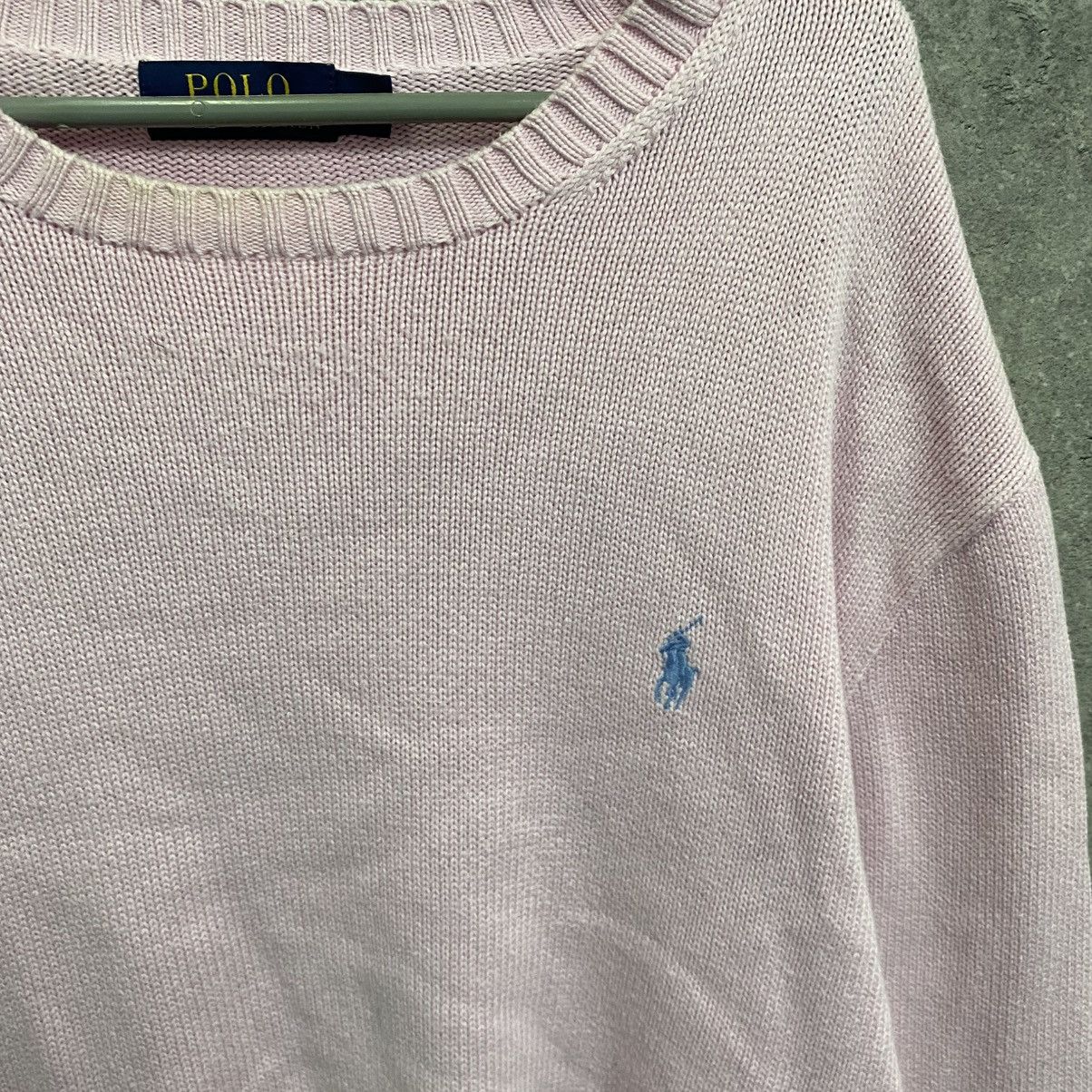Polo Ralph Lauren Vintage Polo Ralph Lauren Sweater Pink Pony Crew Neck Y2K Size US L / EU 52-54 / 3 - 4 Thumbnail