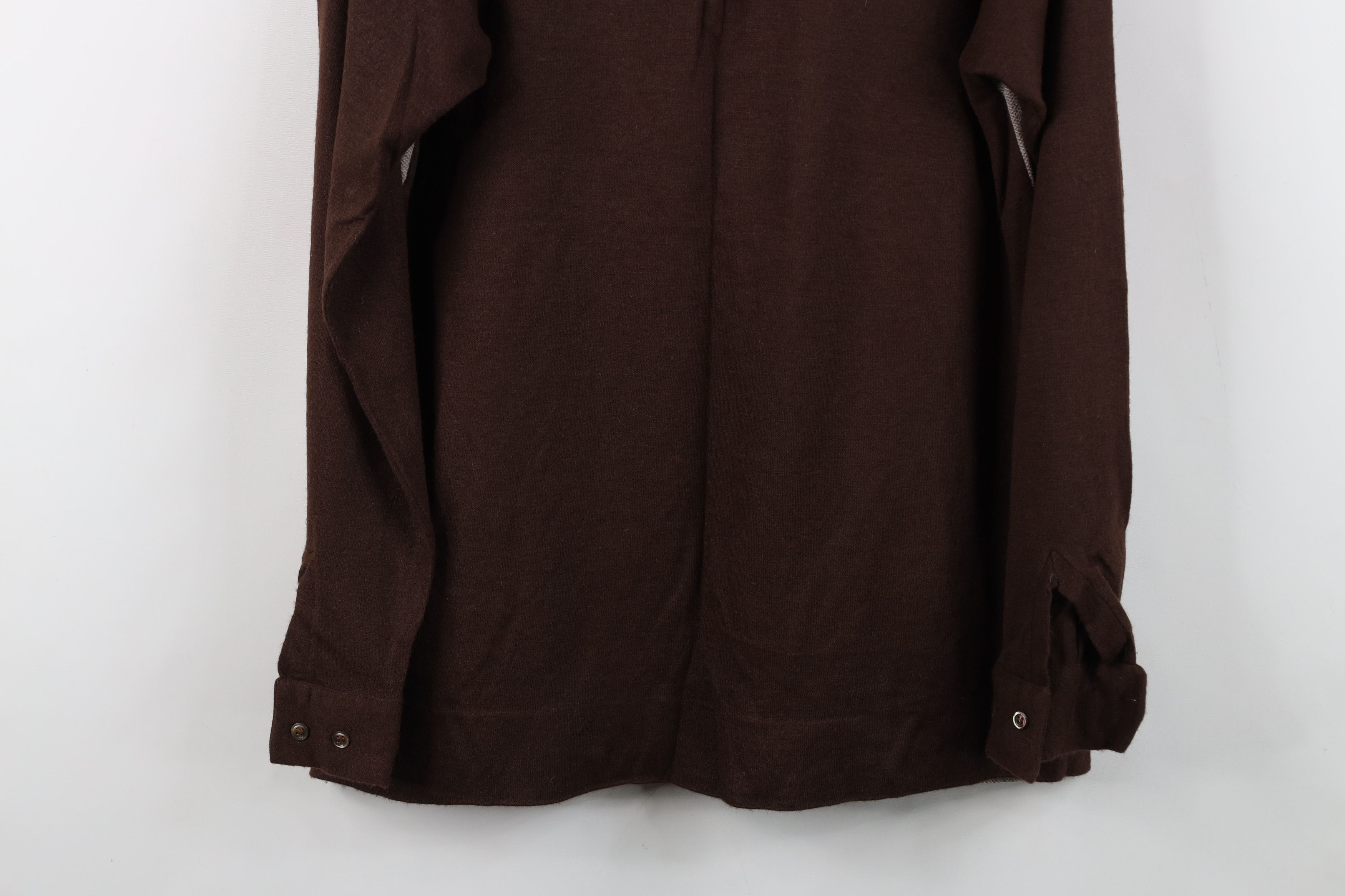 Vintage Vintage 50s 60s Streetwear Looped Collar Knit Polo Brown USA Size US L / EU 52-54 / 3 - 14 Thumbnail
