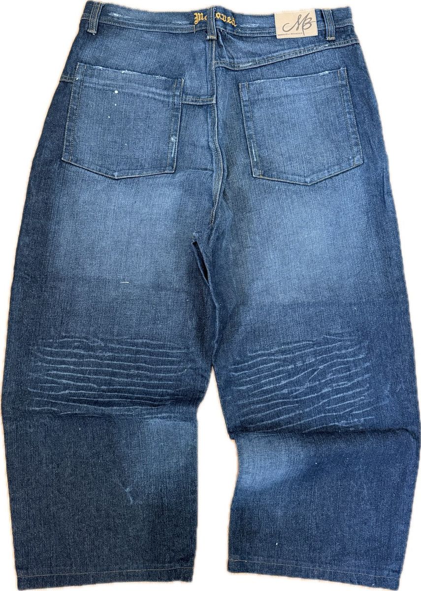Makaveli 2Pac Printed Out Denim Jeans Size US 38 / EU 54 - 6 Thumbnail