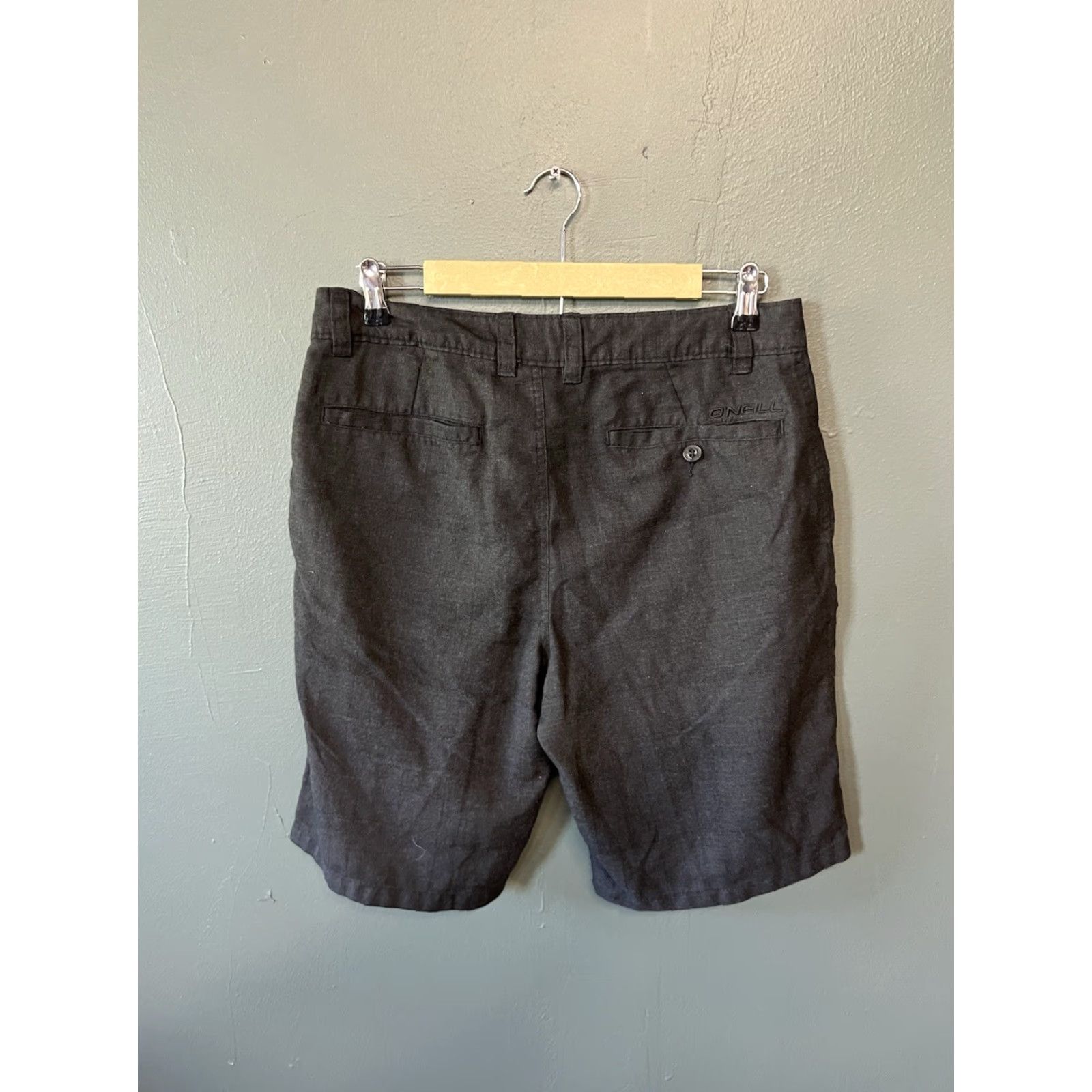 O'Neill O’Neill Chino Shorts Mens 32 Gray Chambray Skate Surf Polyester Blend Casual Size US 32 / EU 48 - 2 Thumbnail