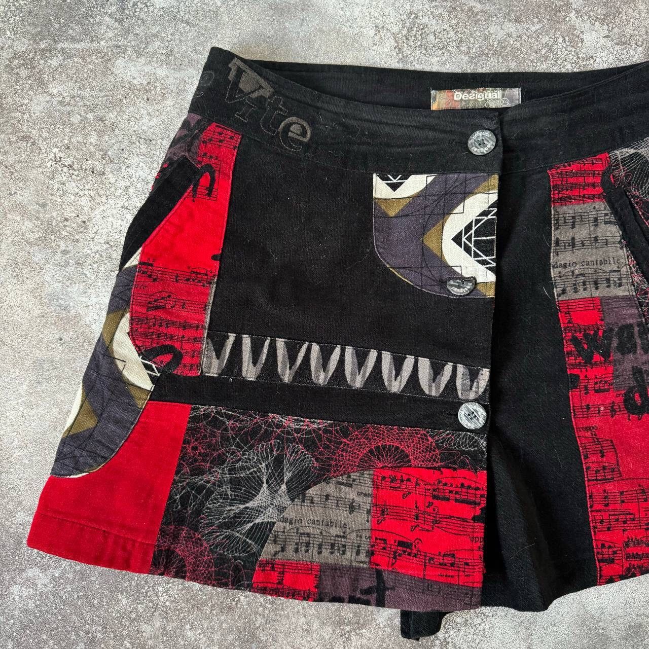 Hysteric Glamour × If Six Was Nine × Japanese Brand Desigual Y2K Crazy Abstract Skirt Size 32" / US 10 / IT 46 - 2 Thumbnail