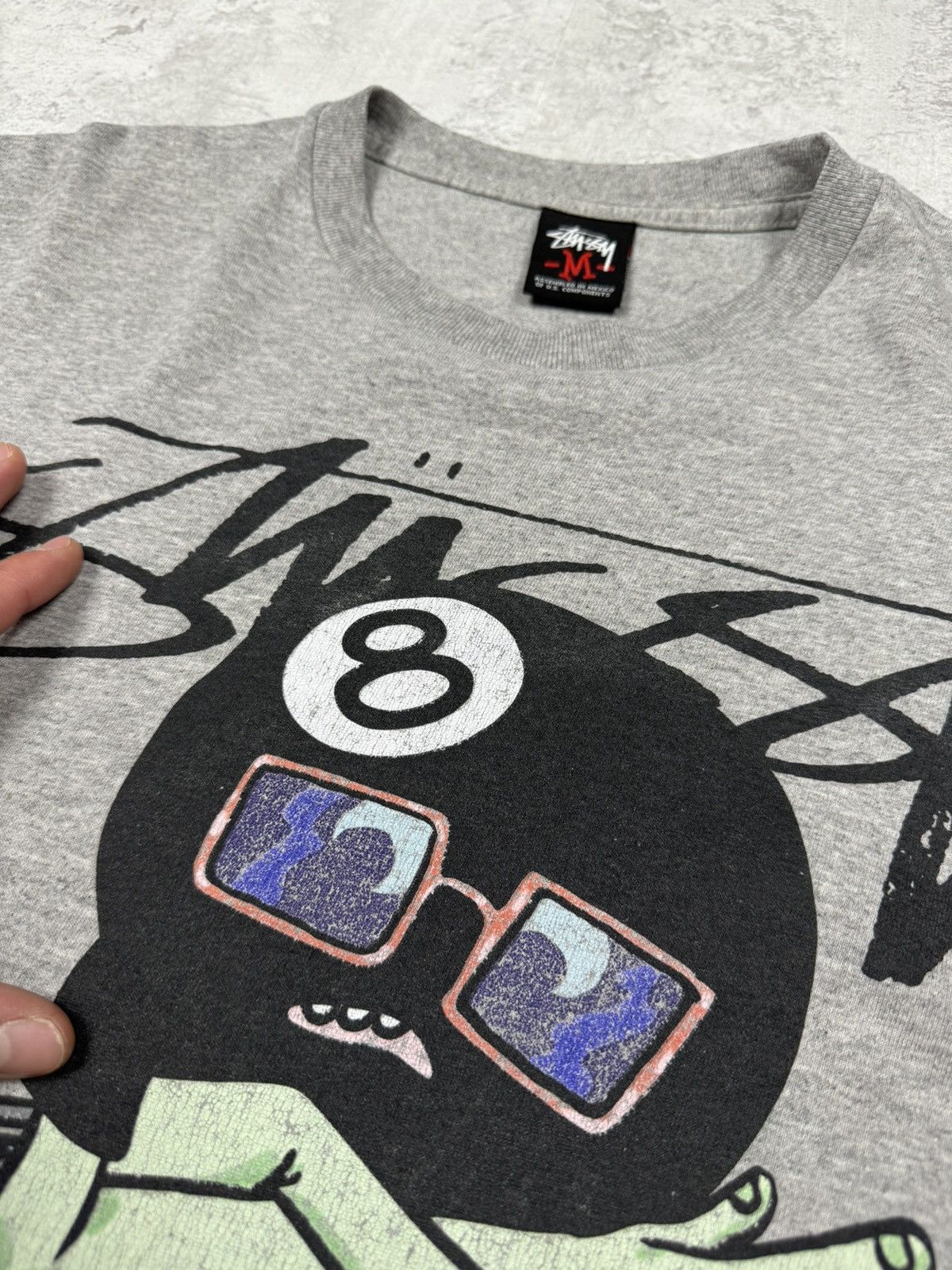 Stussy Vintage Stussy 8 Ball Rap Hip Hop T-Shirt Streetwear Y2K Size US M / EU 48-50 / 2 - 5 Thumbnail