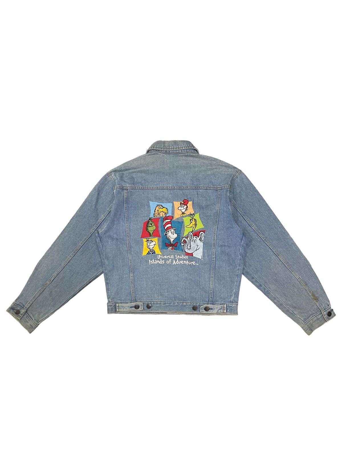 image of Cartoon Network x Universal Studios Vintage 80's Universal Studio Islands Of Adventure Jacket in Bl