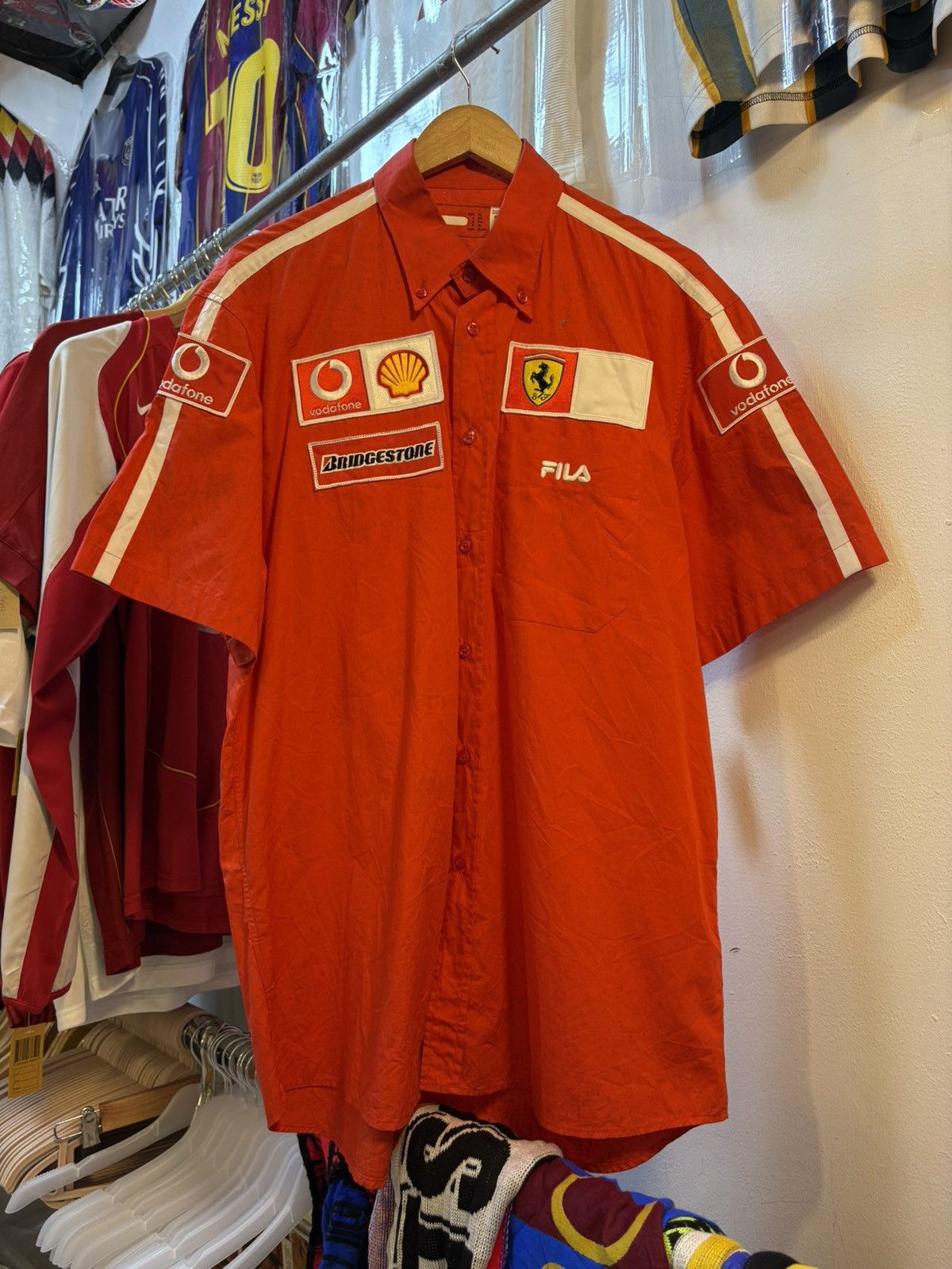 Fila Vintage Formula1 Ferrari Pit Crew Shirt Size US XXL / EU 58 / 5 - 1 Thumbnail