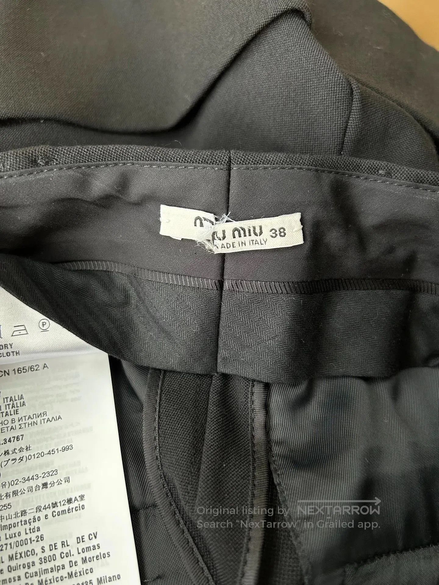 Miu Miu MiuMiu Black Diamond Buckle Wool Shorts. Size 37" - 4 Thumbnail