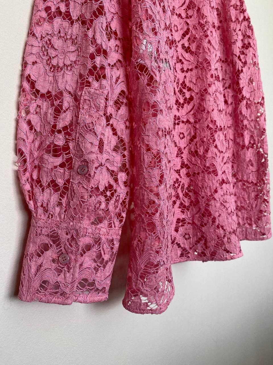 Valentino RRP 2900$ VALENTINO GARAVANI 2021 Long-Sleeve Lace Shirt Size L / US 10 / IT 46 - 9 Thumbnail
