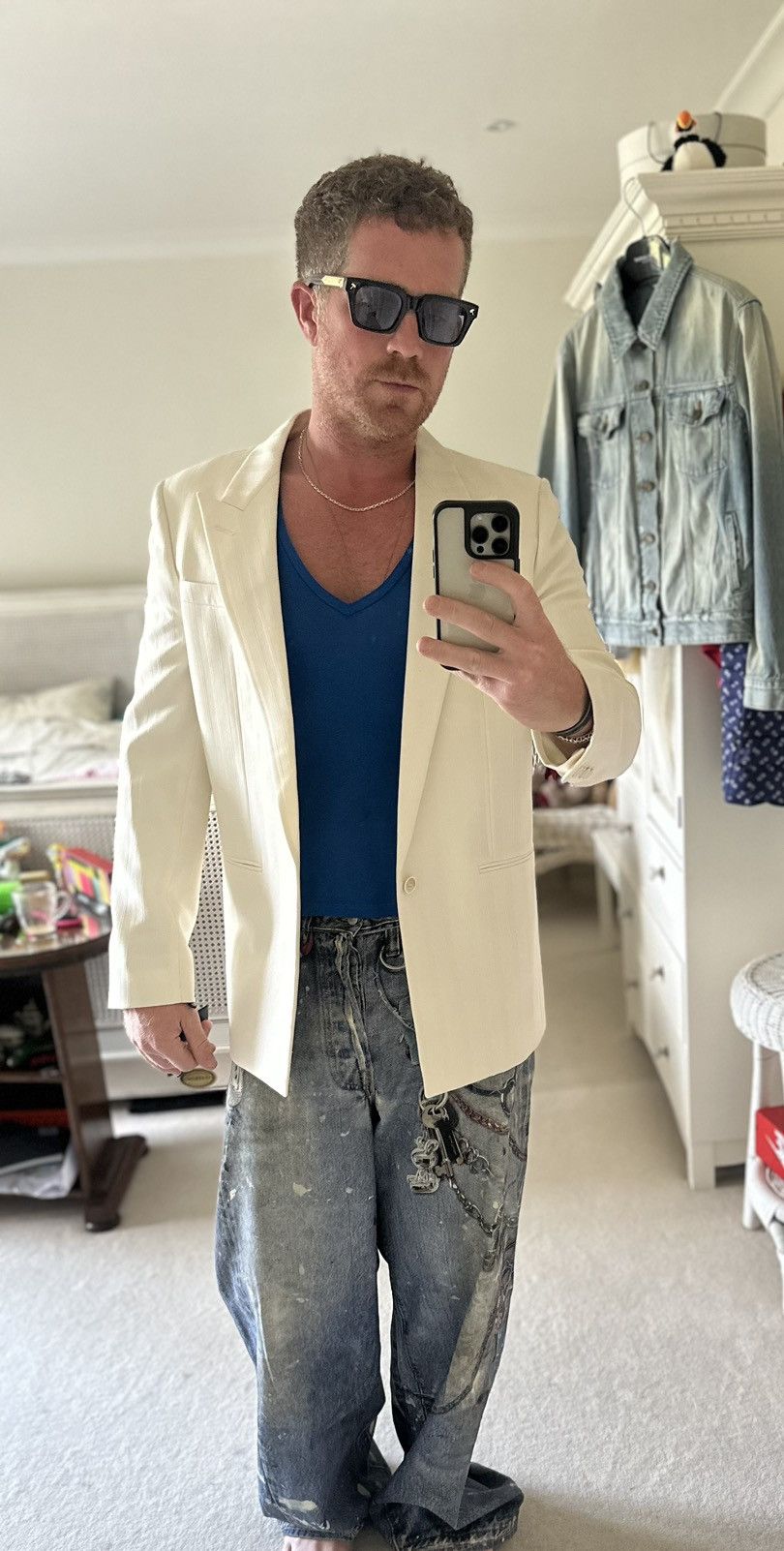 Acne Studios SS24 Acne studios loose fit rope chain jeans 48 Size US 32 / EU 48 - 11 Thumbnail
