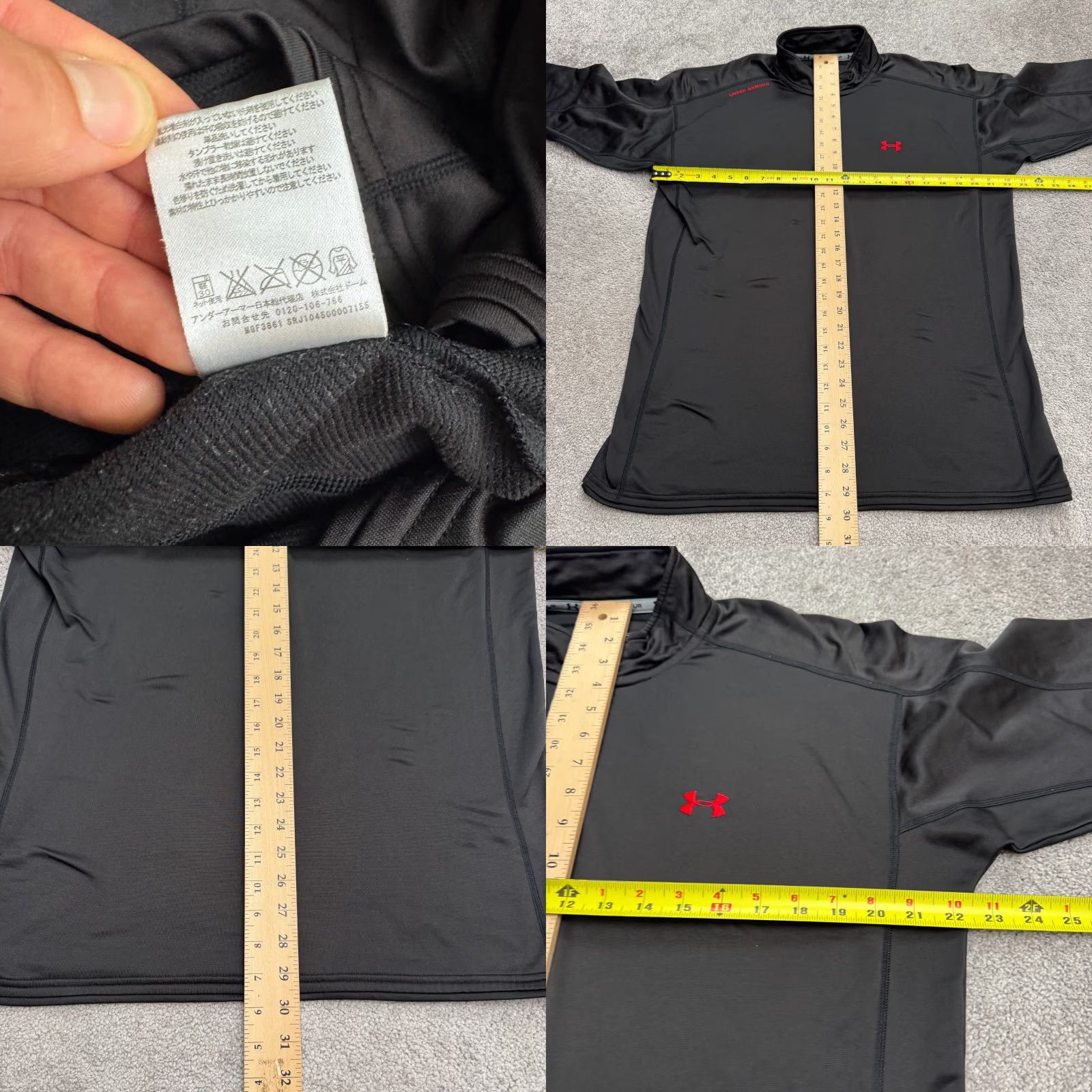 Under Armour Under Armour Active Jacket 1/4 Zip Pullover Mens XL Black Embroidered Athleisure Jacket Size US XL / EU 56 / 4 - 8 Thumbnail