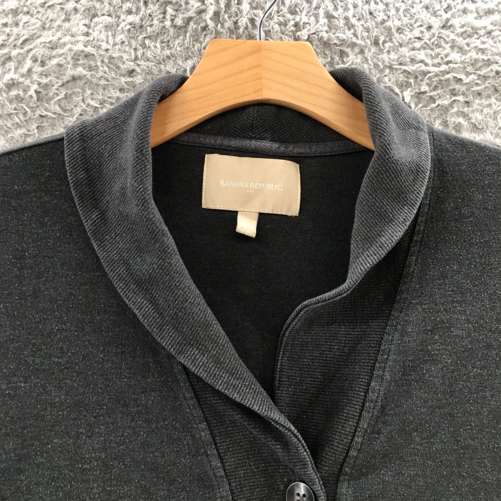 Banana Republic Banana Republic Henley Sweater Womens L Gray Cotton Blend Collared Long Sleeve Size L / US 10 / IT 46 - 4 Thumbnail