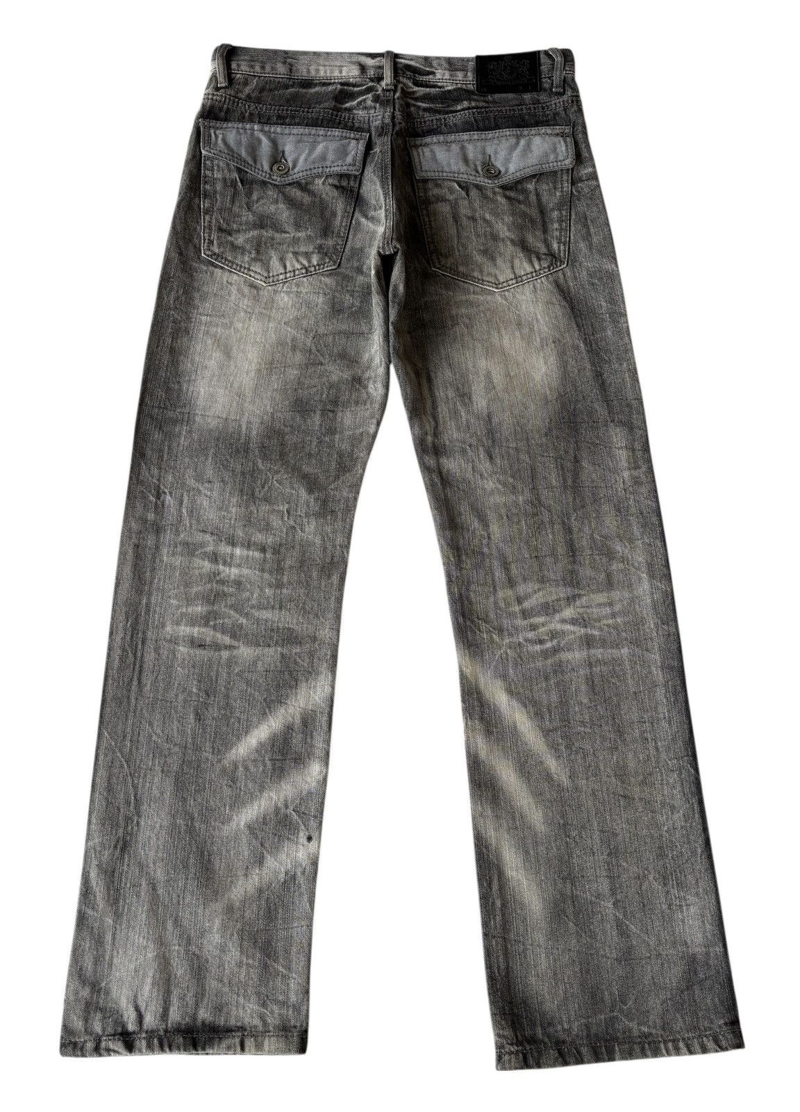 Kapital Vintage Thrashed Smoke Gray Distressed Denim Jeans Size US 33 - 6 Thumbnail