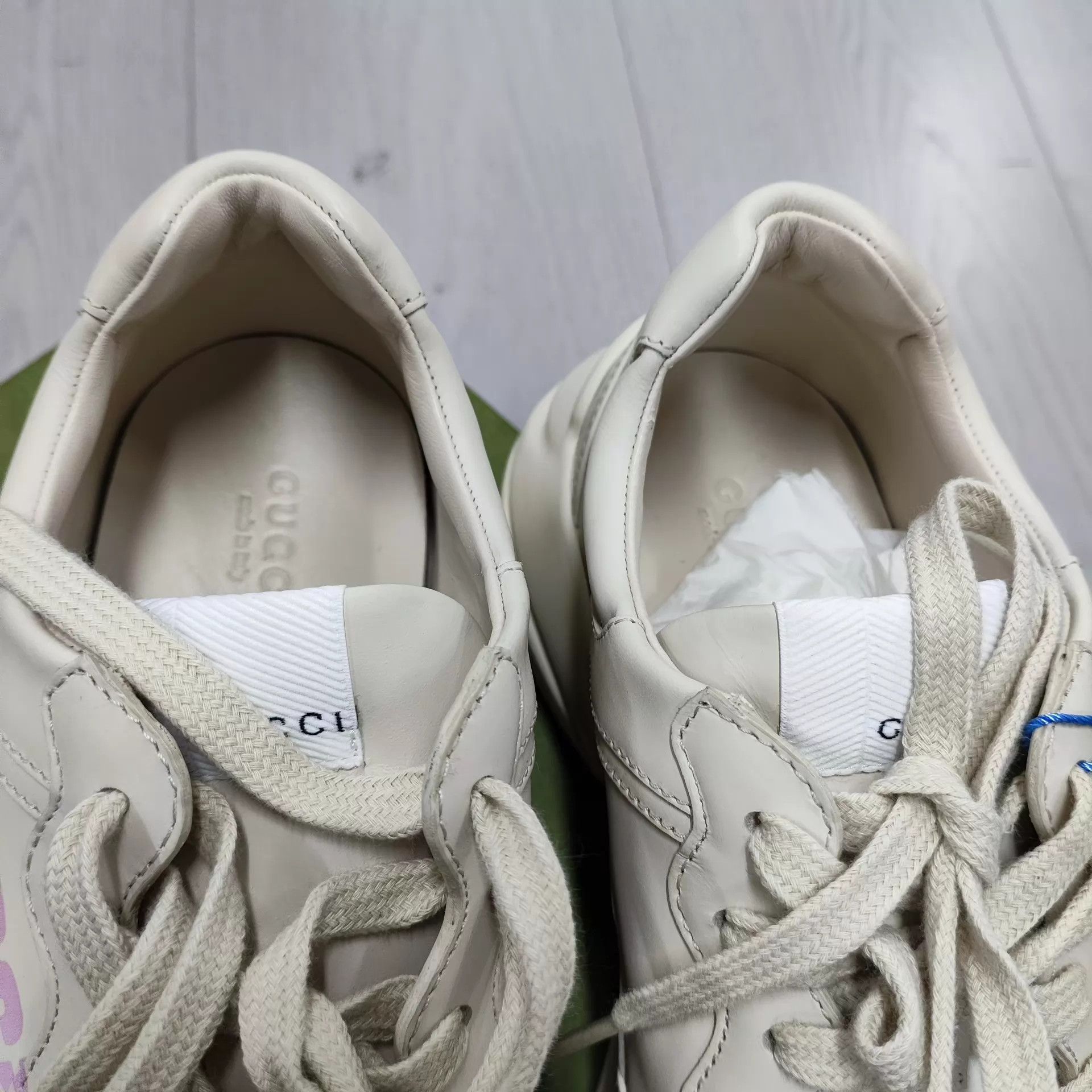 Gucci Gucci Leather Print Sneakers New 38 260115WHHSJ01 Size US 7.5 / IT 37.5 - 5 Thumbnail