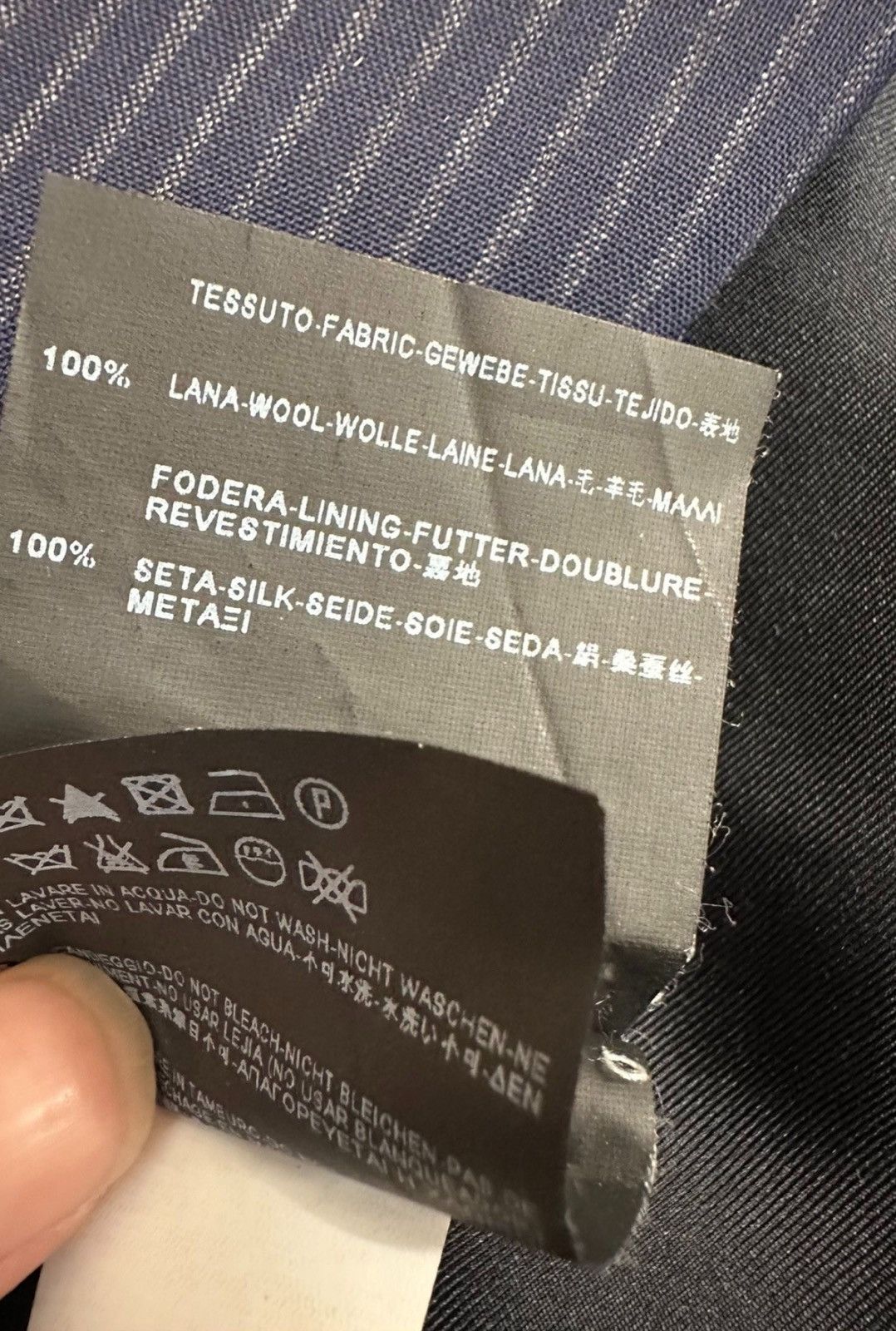 Saint Laurent Paris Saint Laurent Paris SS14 Double-Breasted StripNavy Blue Suit Size 48S - 6 Thumbnail