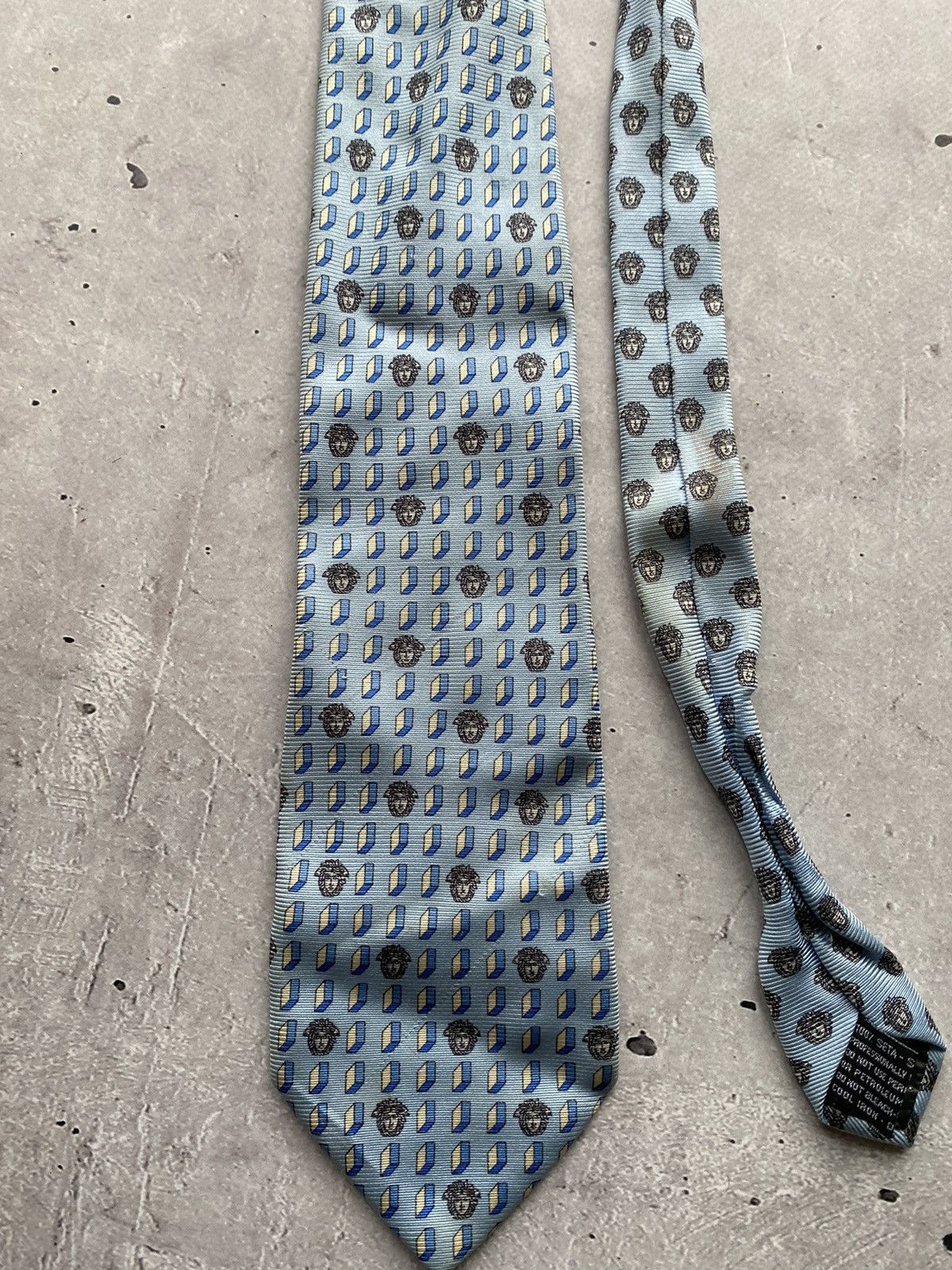 Designer Vintage 90s Gianni Versace Silk Neck Tie Made in Italy USA Size ONE SIZE - 8 Thumbnail