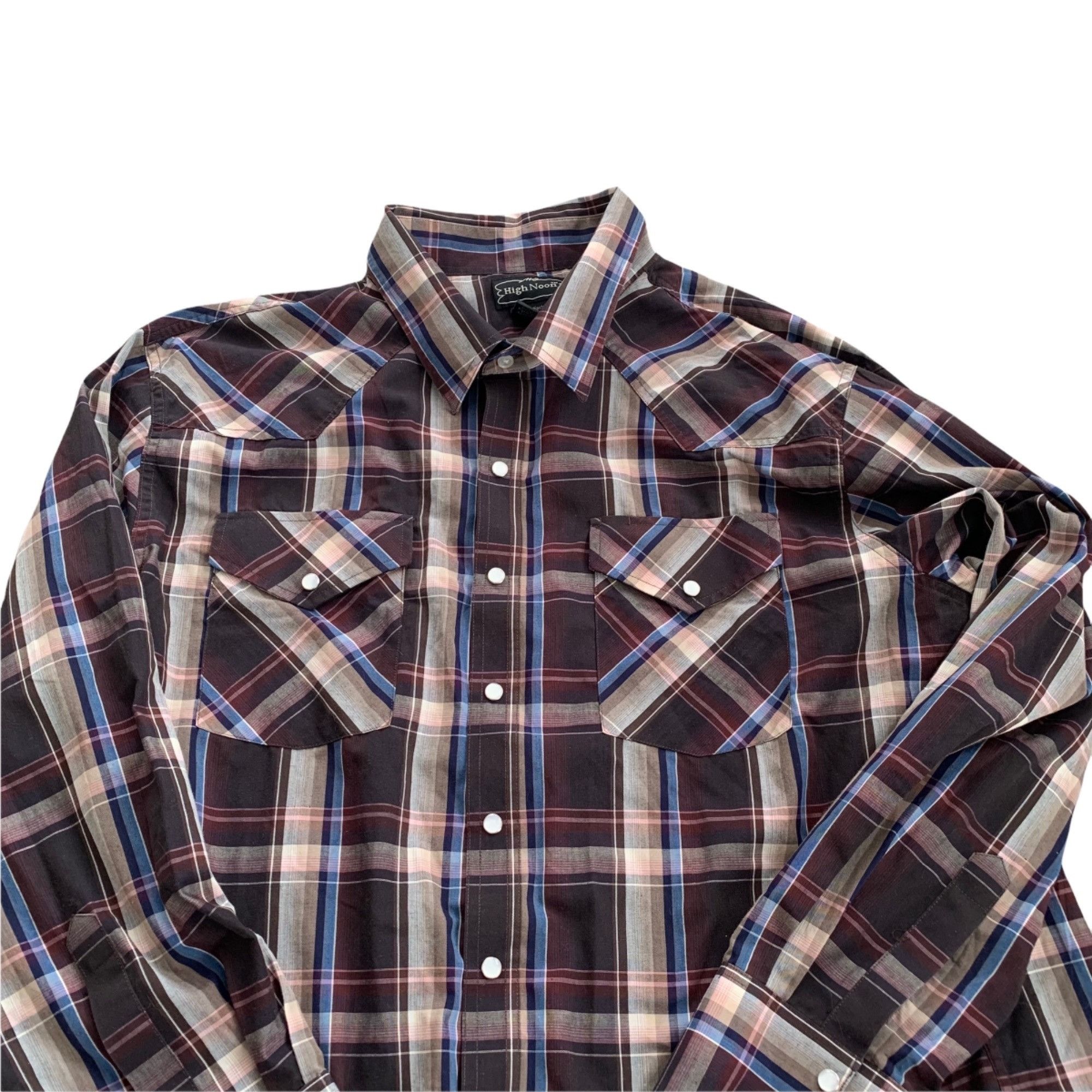 Other High Noon Pearl Snap Plaid Button Up Shirt XL Size US XL / EU 56 / 4 - 3 Thumbnail