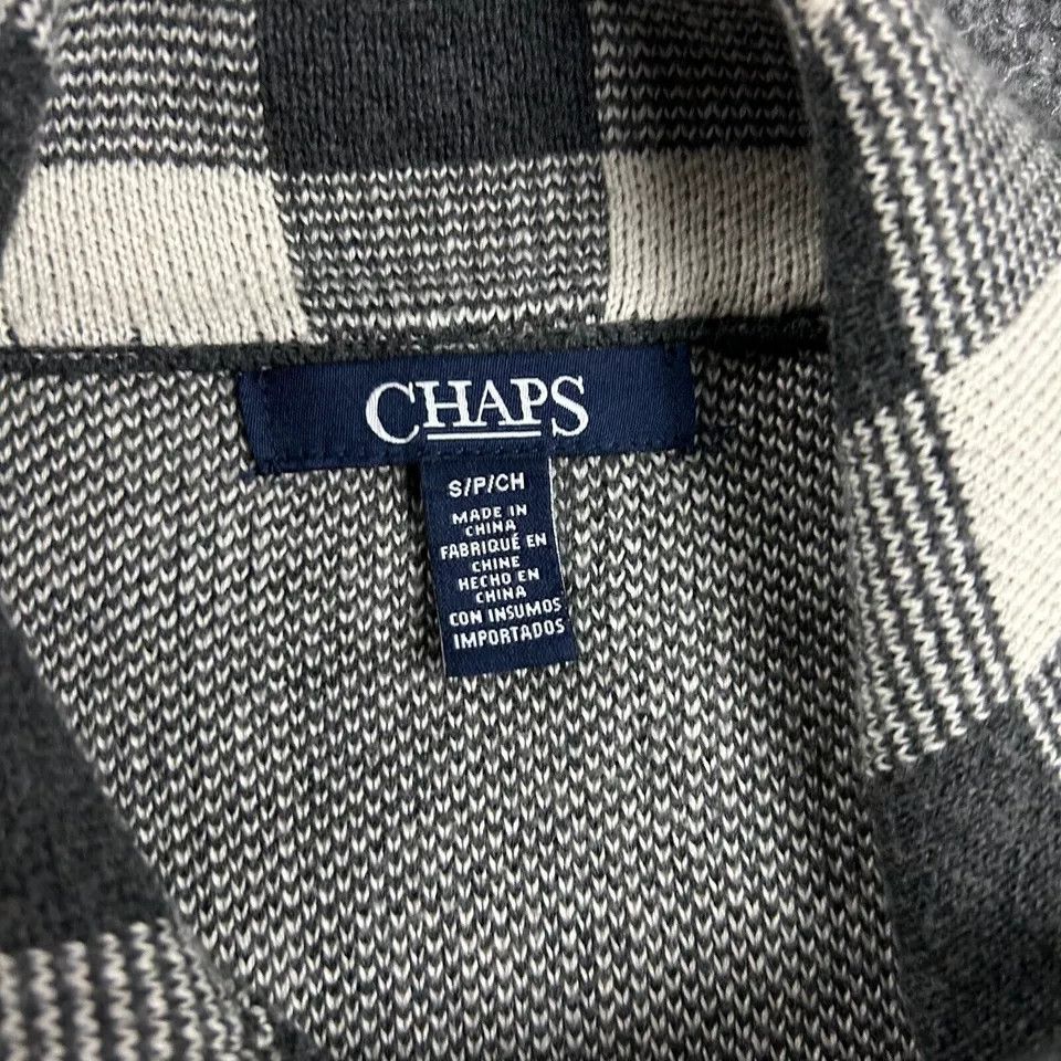 Chaps Chaps Sweater Womens Small Check Knit Full Zip Collared Size S / US 4 / IT 40 - 2 Thumbnail