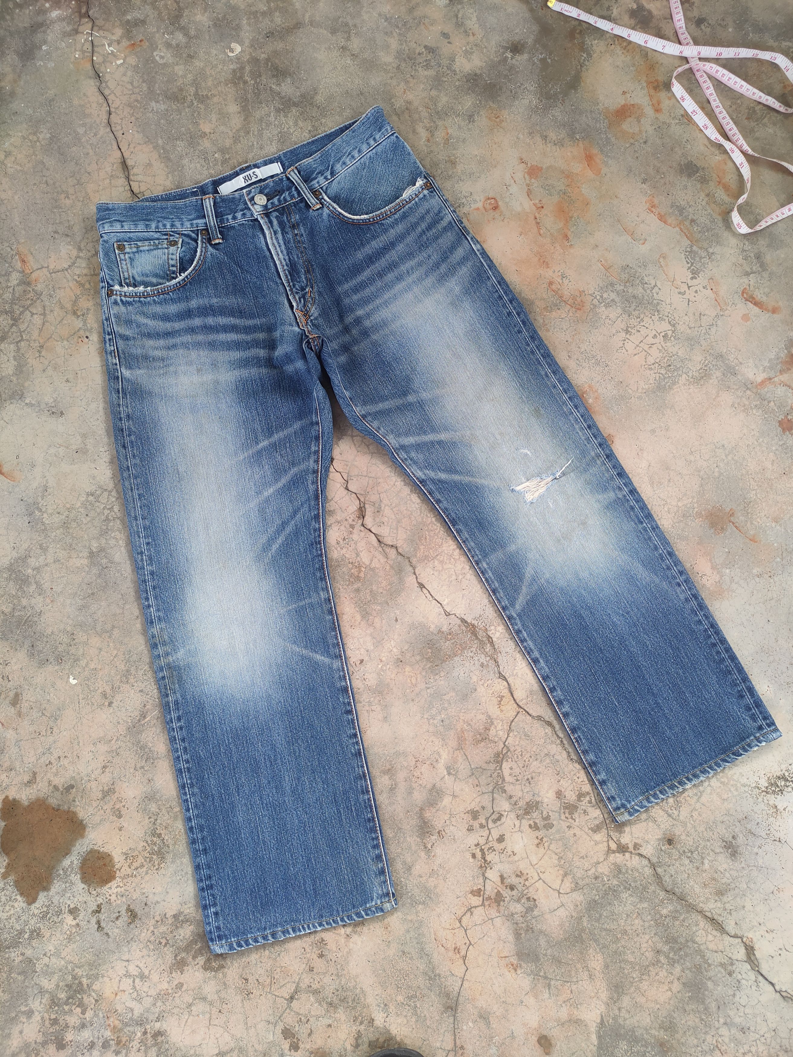 Edwin × Vintage W33 VINTAGE EDWIN XV FADED DISTRESSED JEAN PANTS Size US 33 - 1 Thumbnail